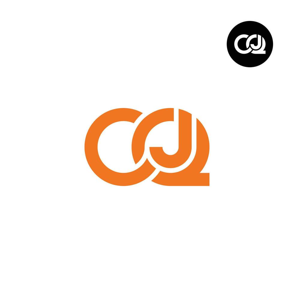 brief cqj monogram logo ontwerp vector