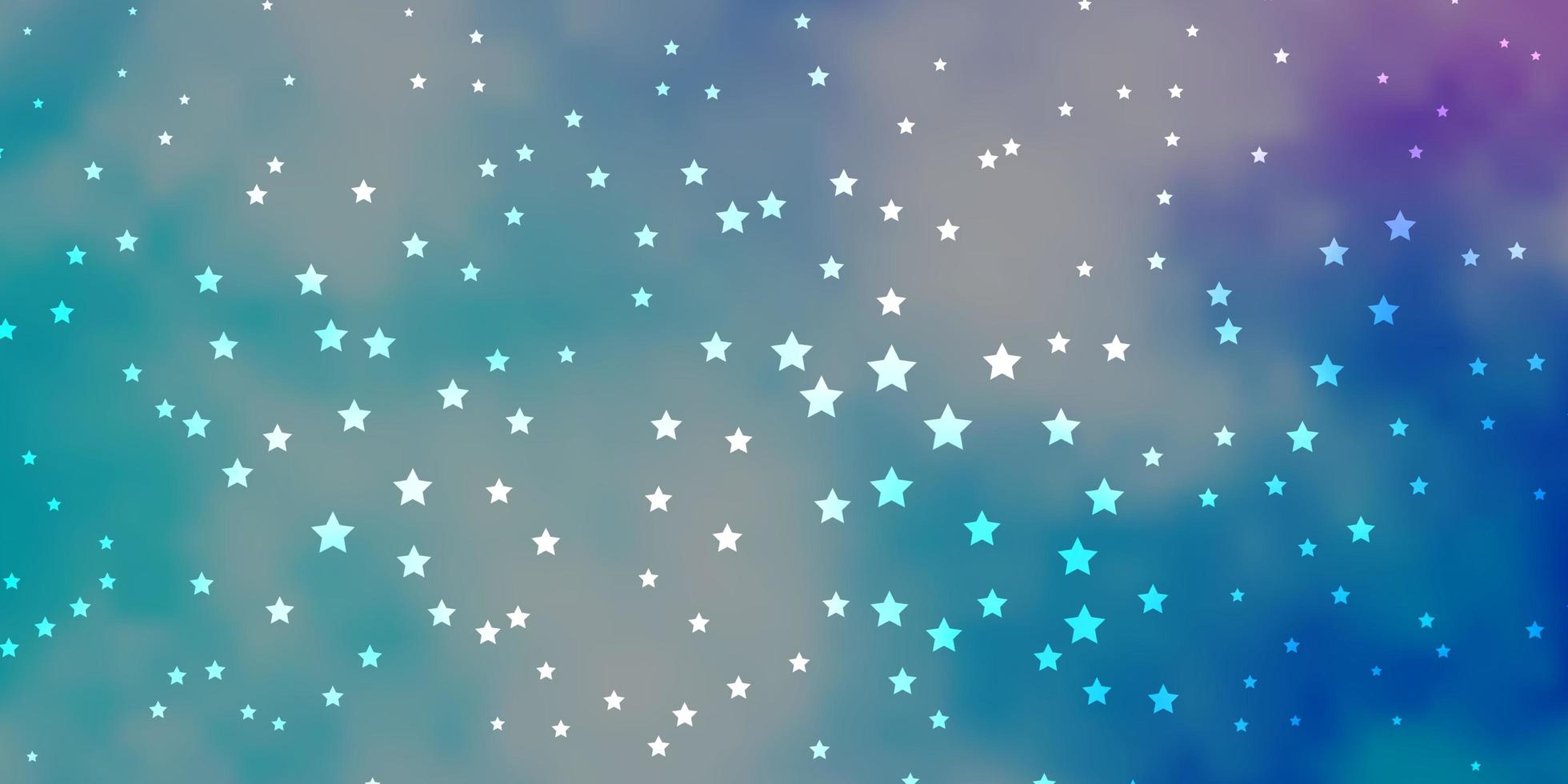 donkerroze, blauwe vectortextuur met prachtige sterren. decoratieve illustratie met sterren op abstracte sjabloon. patroon voor nieuwjaarsadvertentie, boekjes. vector