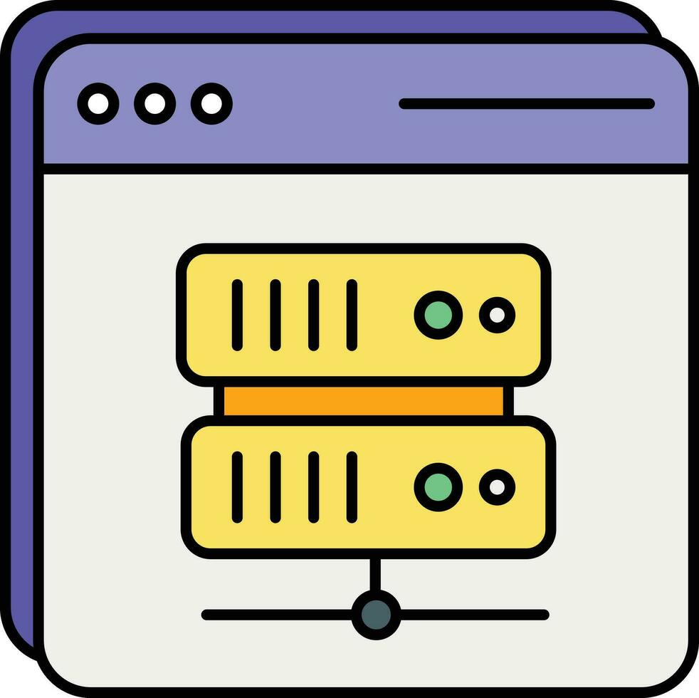 web server kleur schets icoon ontwerp stijl vector