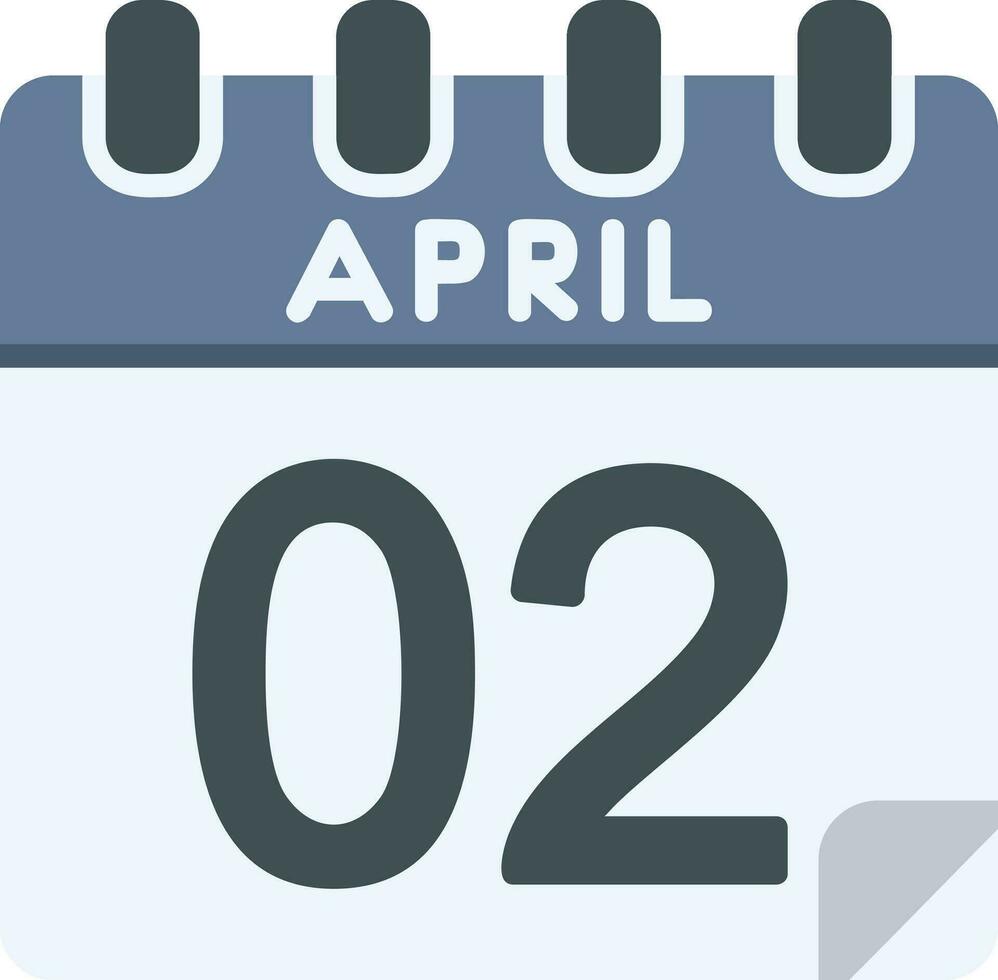 2 april lijn icoon vector