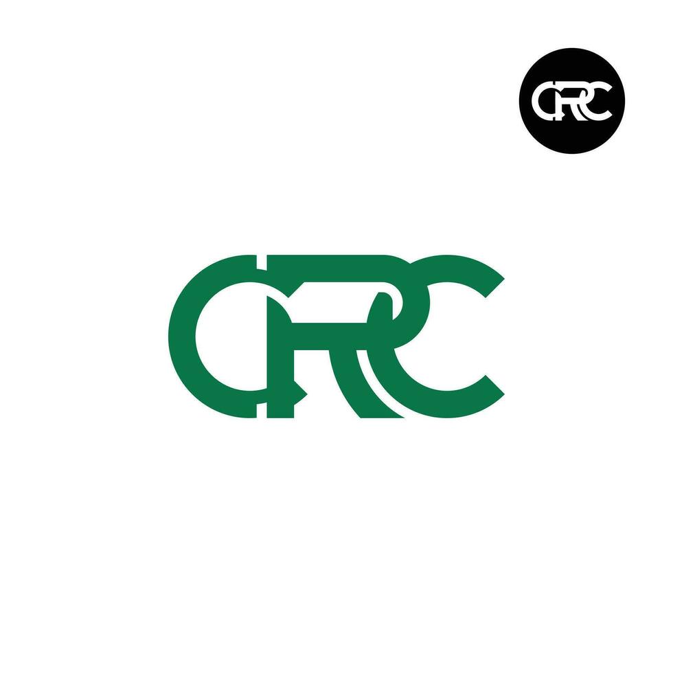 brief crc monogram logo ontwerp vector
