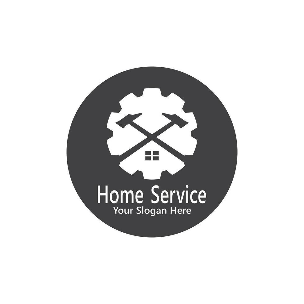 huis onderhoud bouw logo vector sjabloon