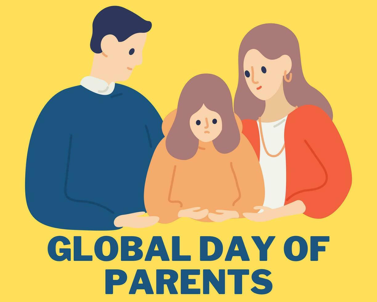 globaal dag van ouders illustratie vector