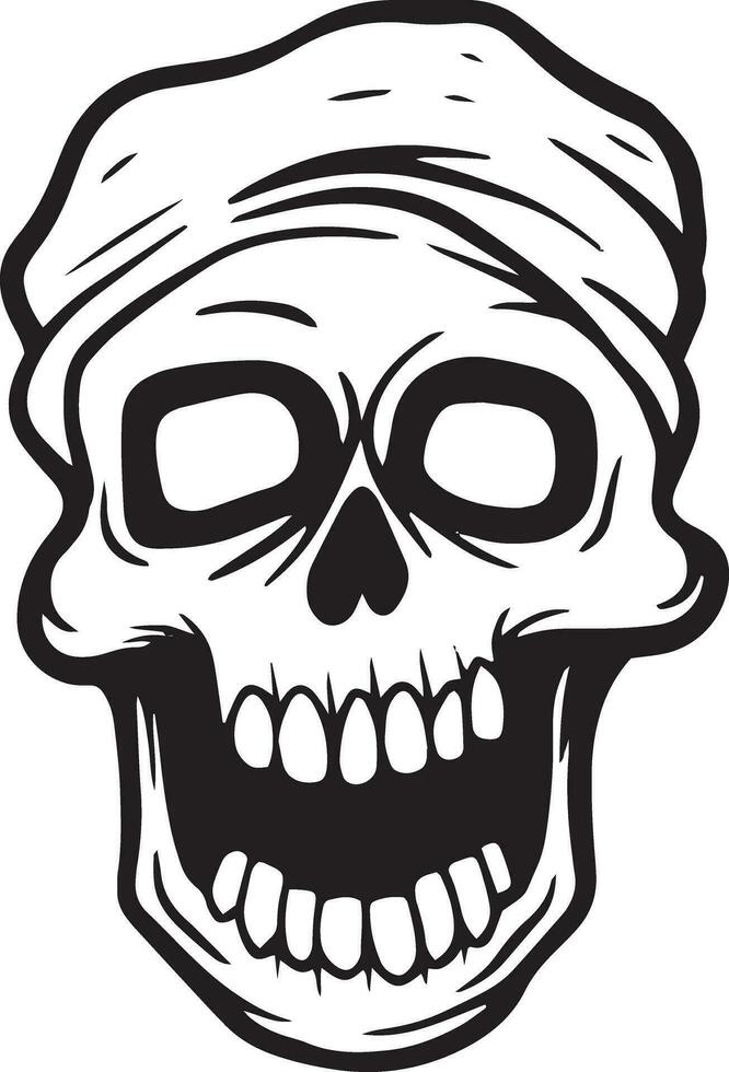 schedel hand- getrokken illustraties voor stickers, logo, tatoeëren enz vector