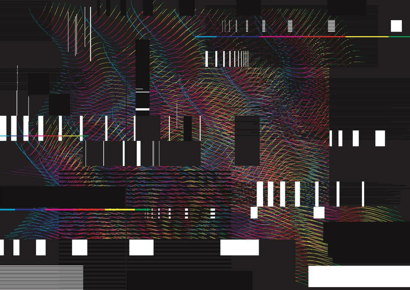 abstract glitch achtergrond illustratie. glitched lijnen en rechthoekig vormen. gegevens instorten. vector