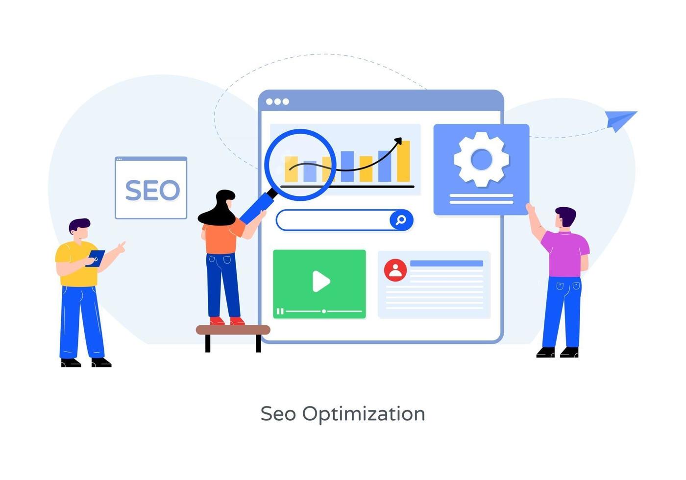 SEO-engine optimalisatie vector