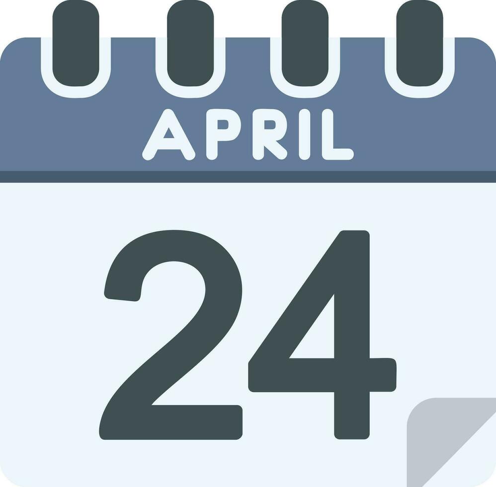 24 april lijn icoon vector