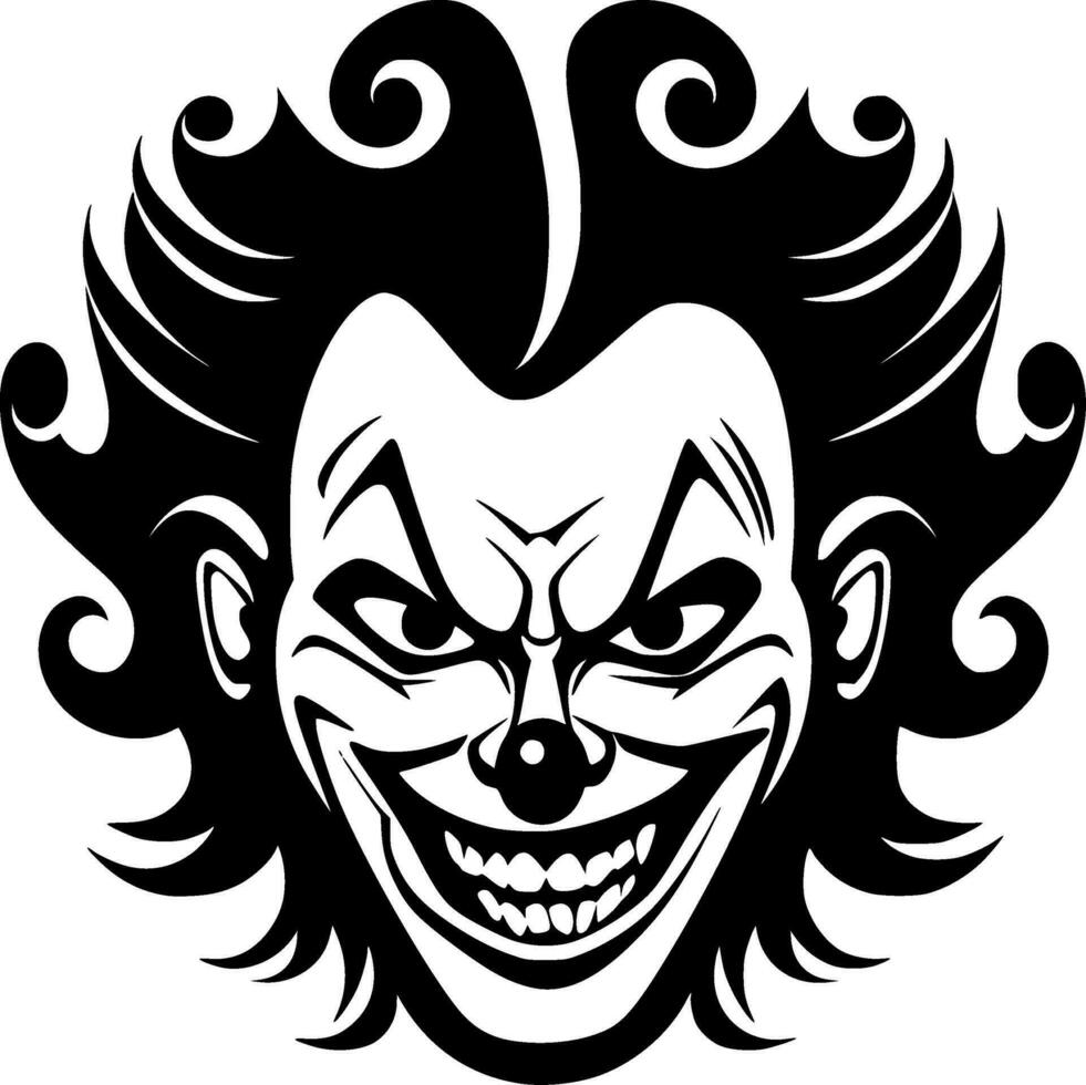 clown - minimalistische en vlak logo - vector illustratie