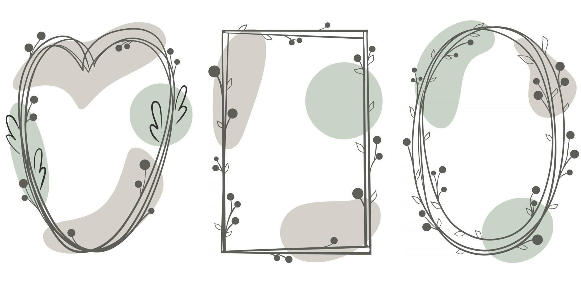 set moderne minimalistische frames vector