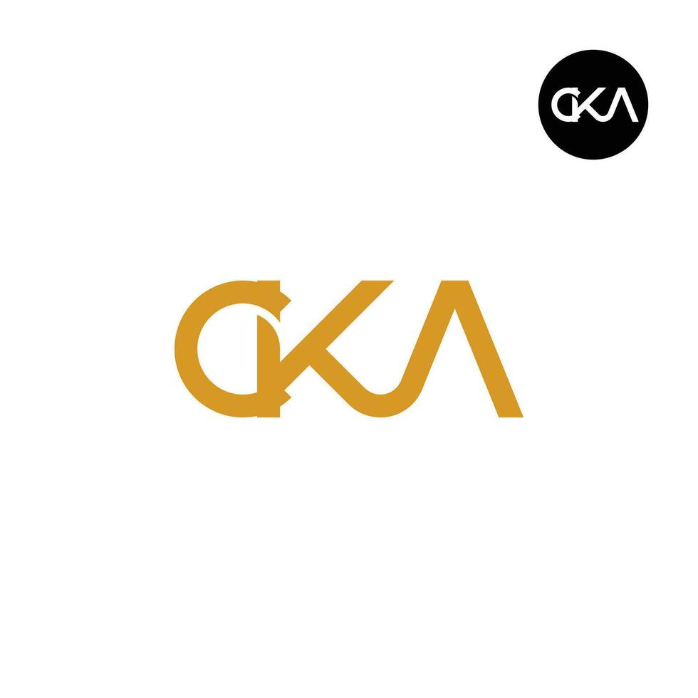 brief cka monogram logo ontwerp vector