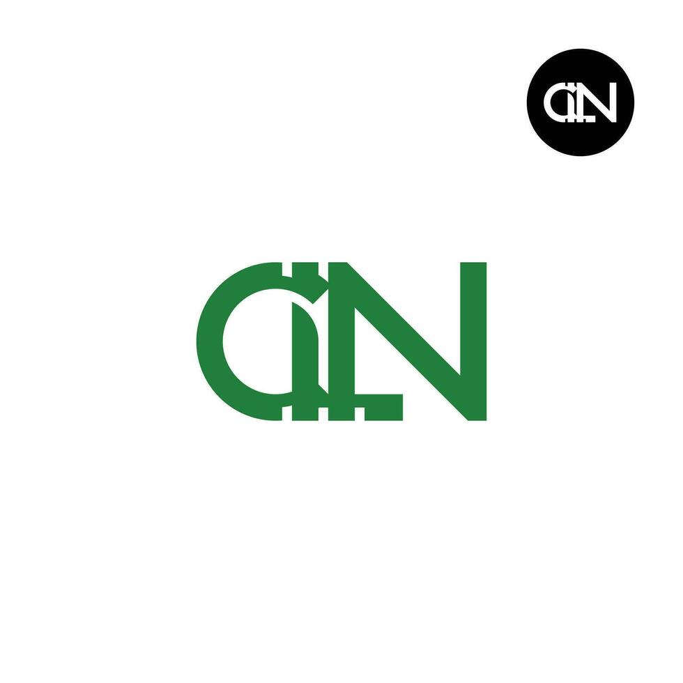 brief cln monogram logo ontwerp vector