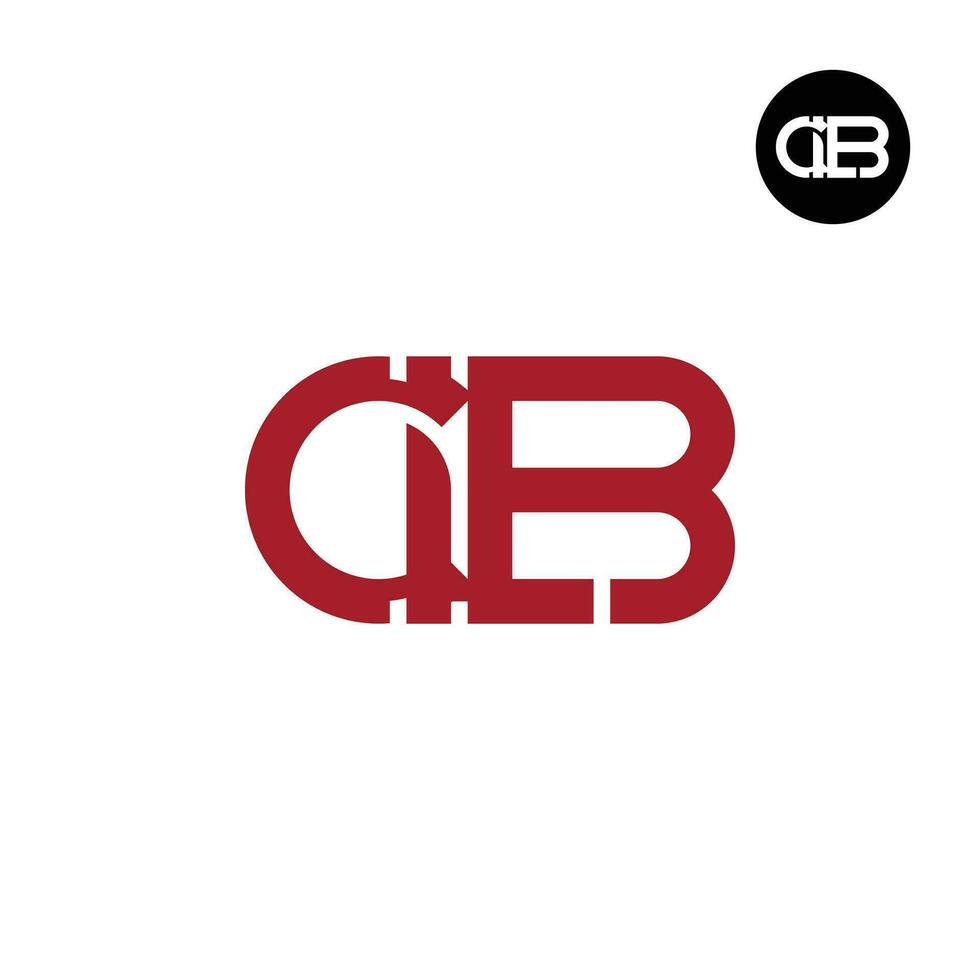 brief clb monogram logo ontwerp vector