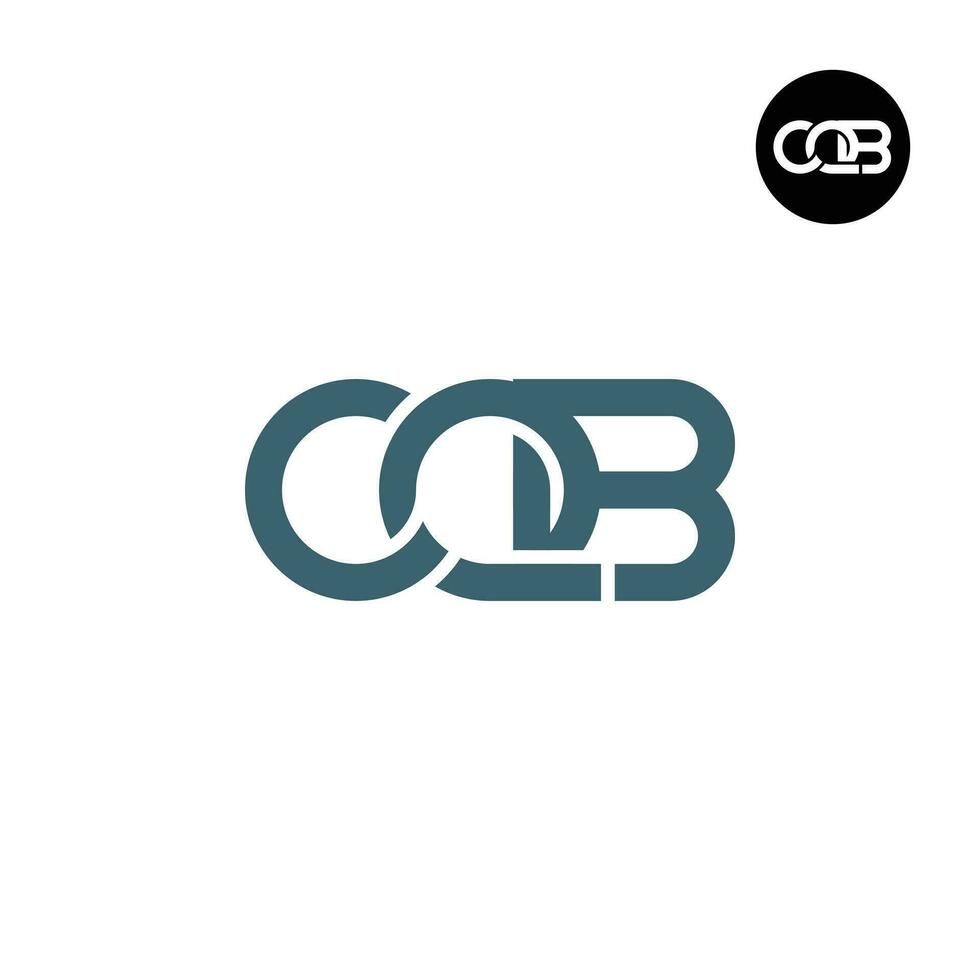 brief cqb monogram logo ontwerp vector