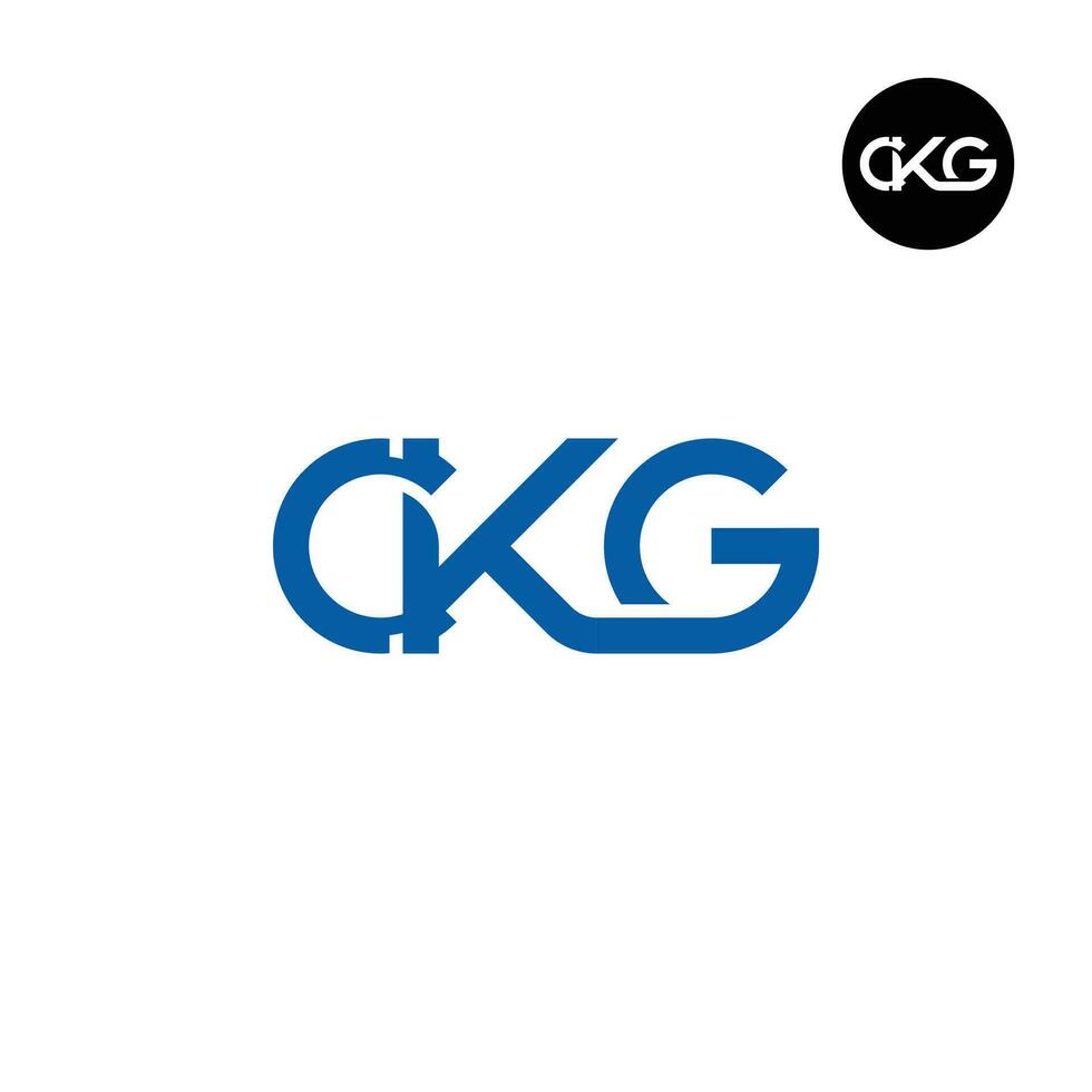 brief ckg monogram logo ontwerp vector