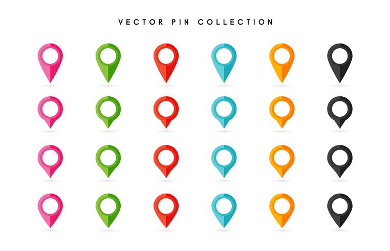 Locatie pin. Kaart pin plat pictogram vector ontwerp.