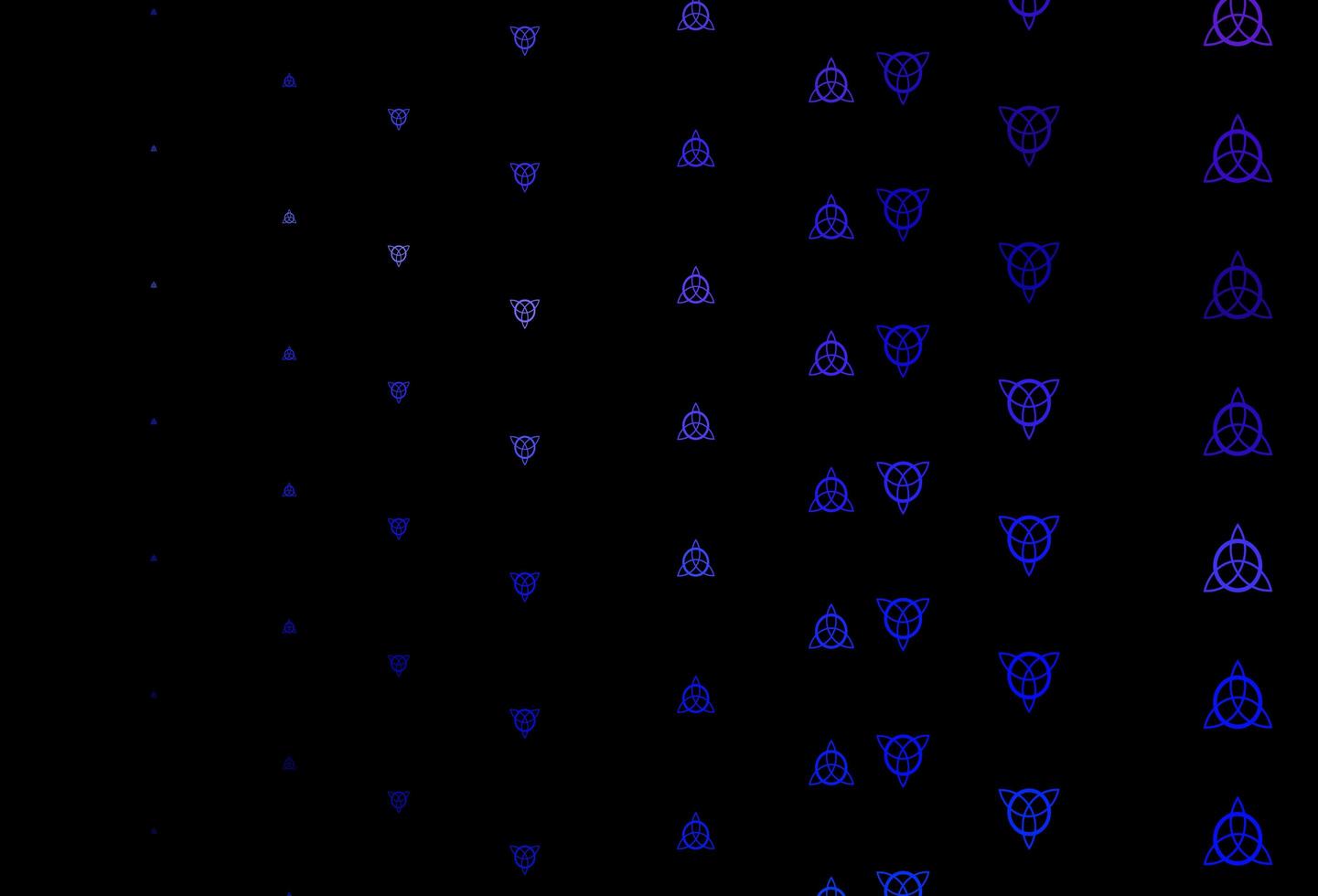 donkerroze, blauw vectorpatroon met magische elementen. vector