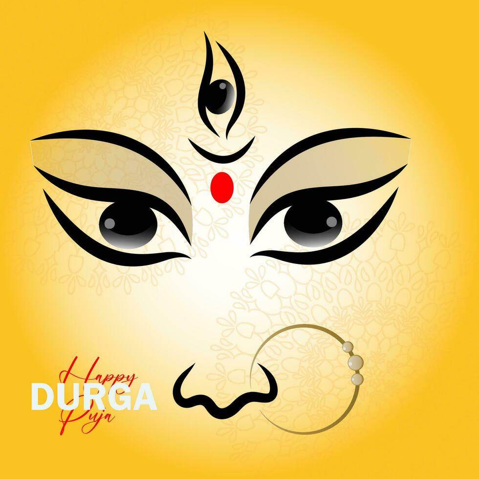 gelukkig durga puja achtergrond ontwerp vector