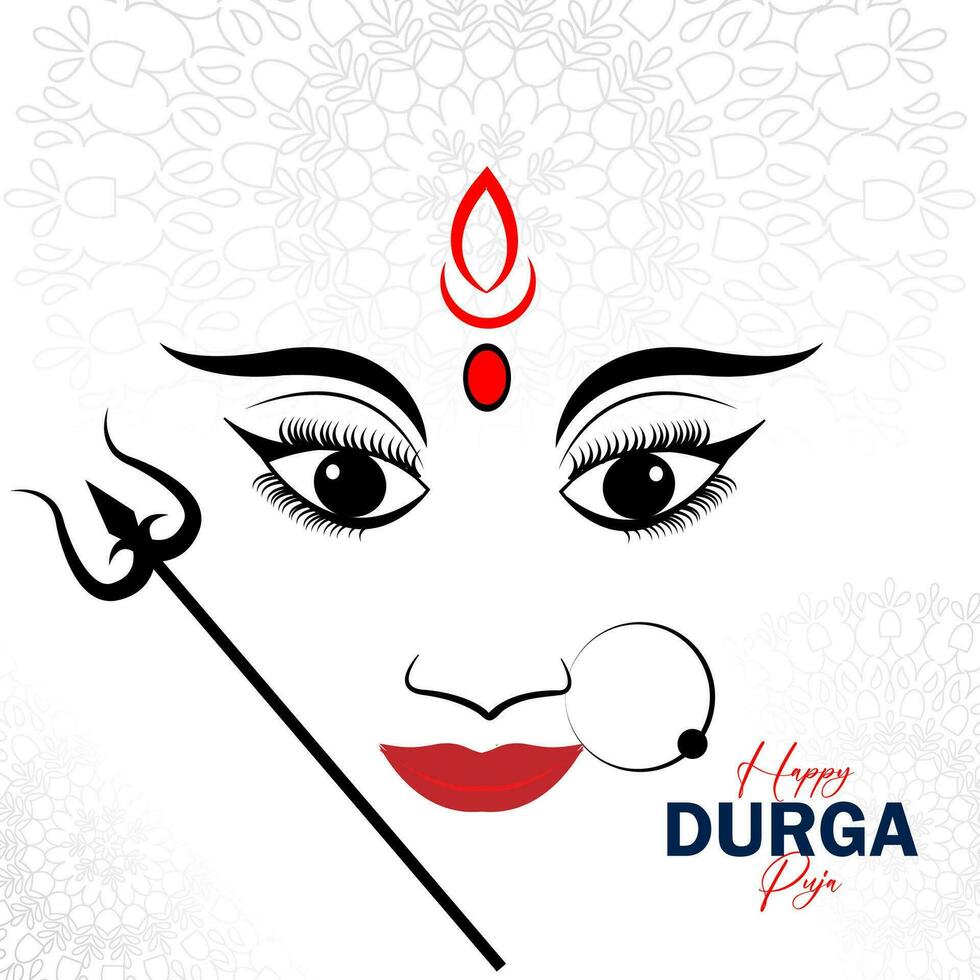 gelukkig durga puja achtergrond ontwerp vector