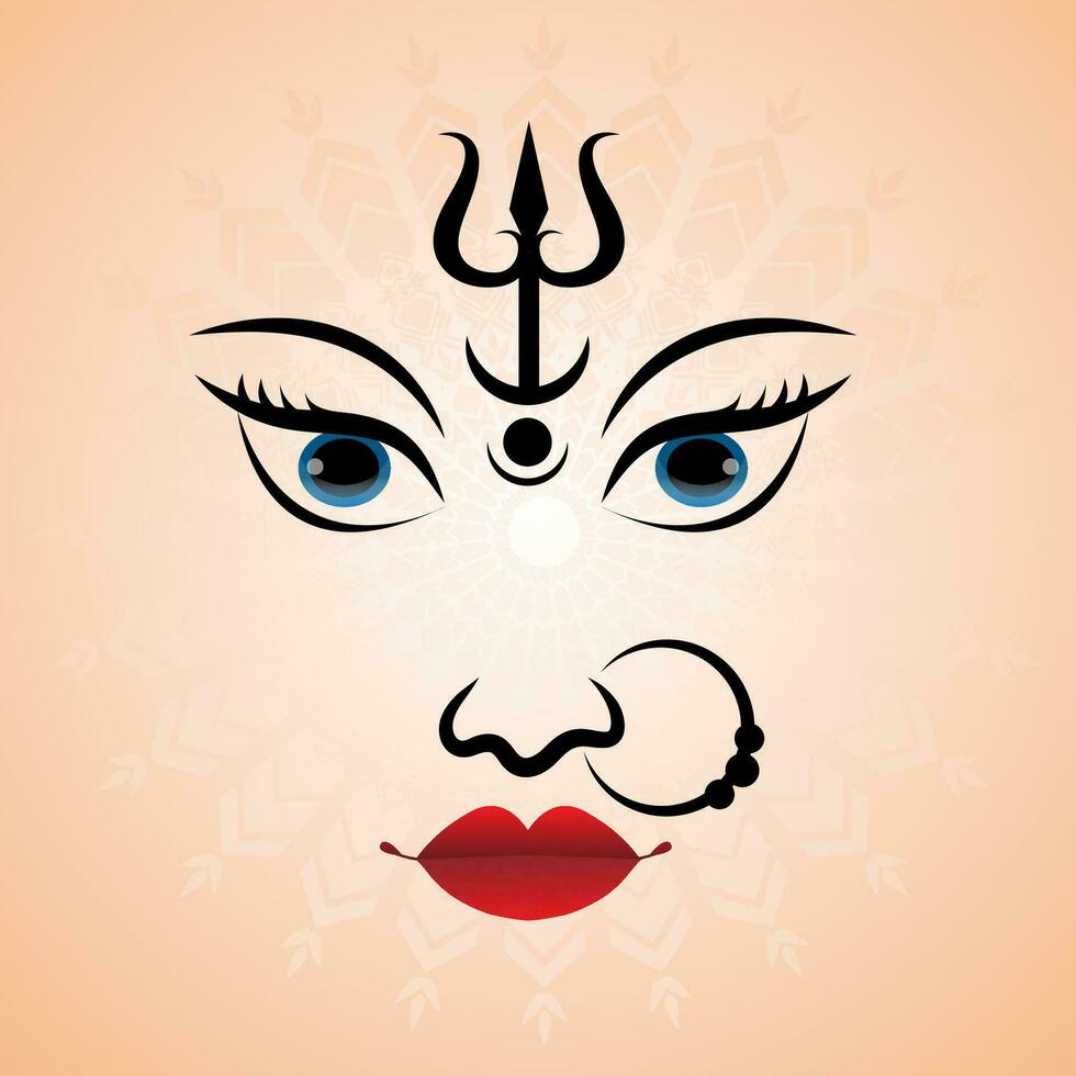 gelukkig durga puja achtergrond ontwerp vector