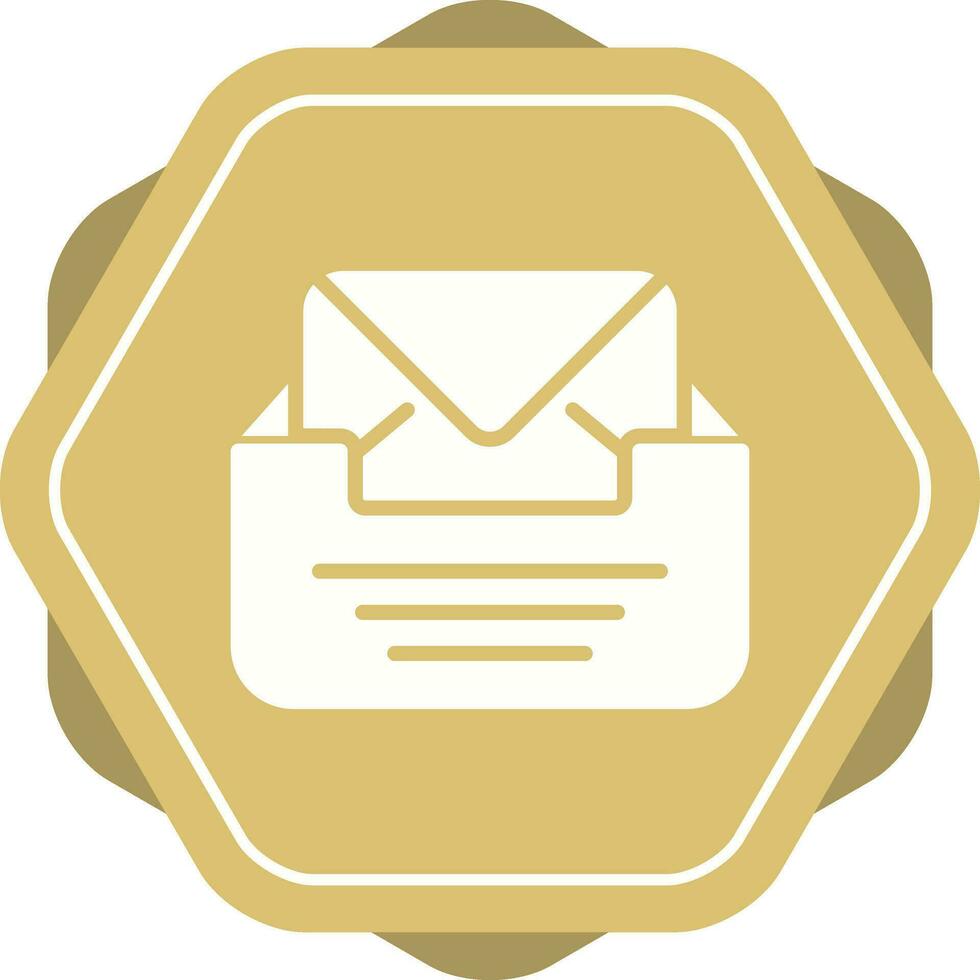 postvak IN met envelop vector icoon