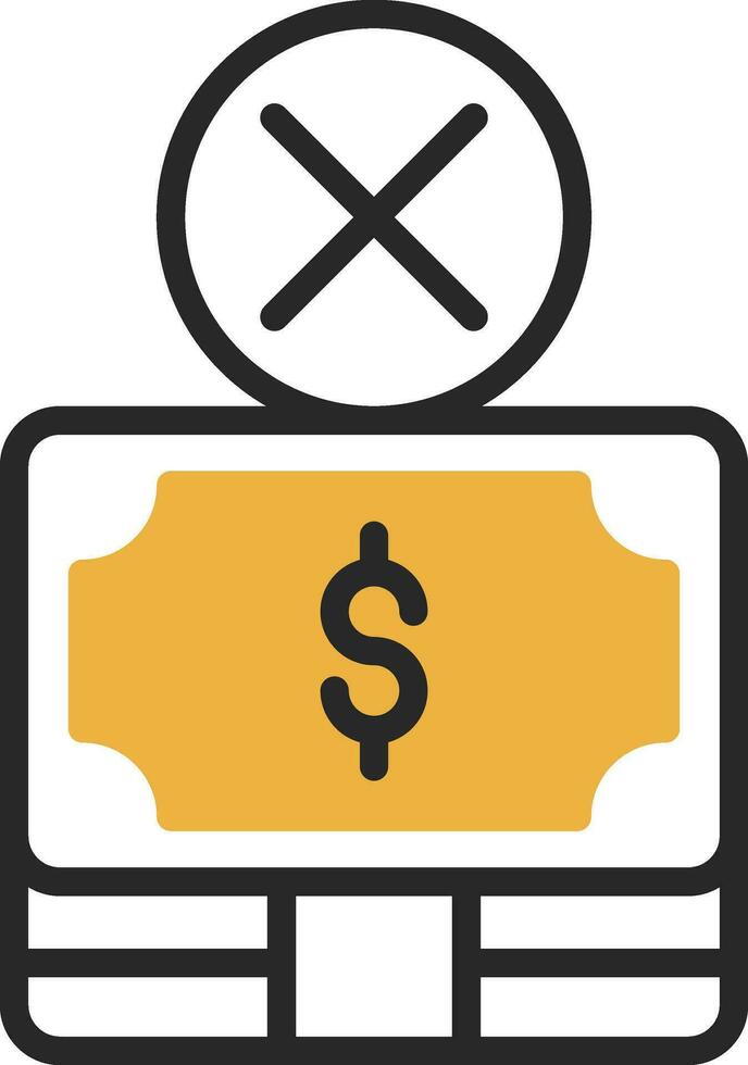Nee geld vector icoon ontwerp
