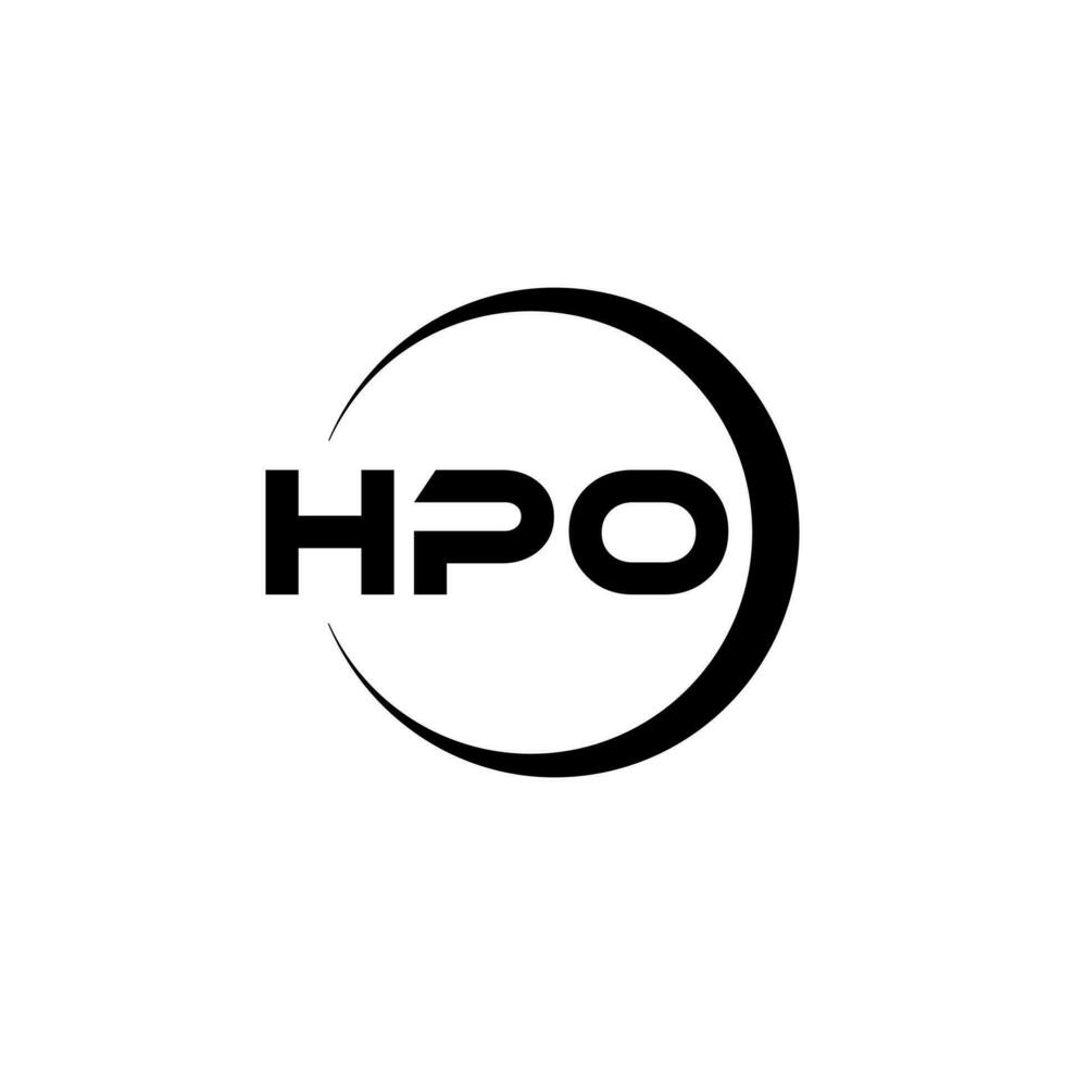 hpo logo ontwerp, inspiratie voor een uniek identiteit. modern elegantie en creatief ontwerp. watermerk uw succes met de opvallend deze logo. vector