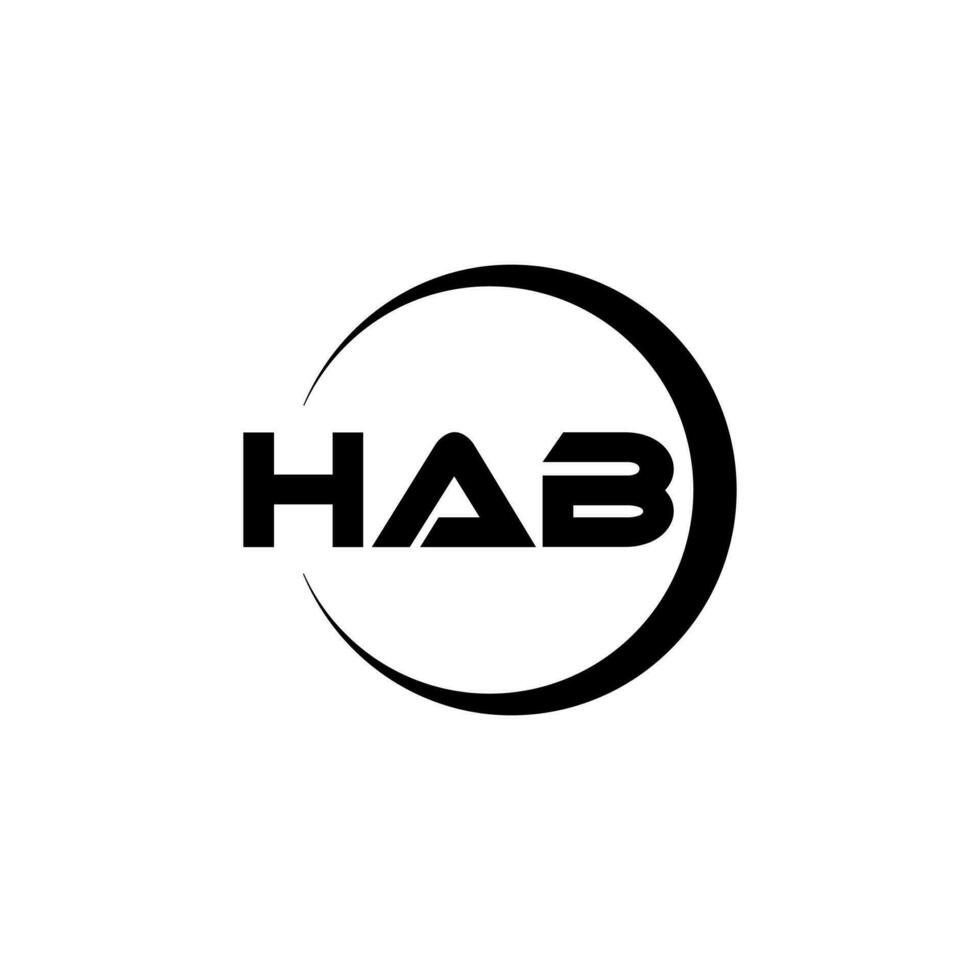 hab logo ontwerp, inspiratie voor een uniek identiteit. modern elegantie en creatief ontwerp. watermerk uw succes met de opvallend deze logo. vector