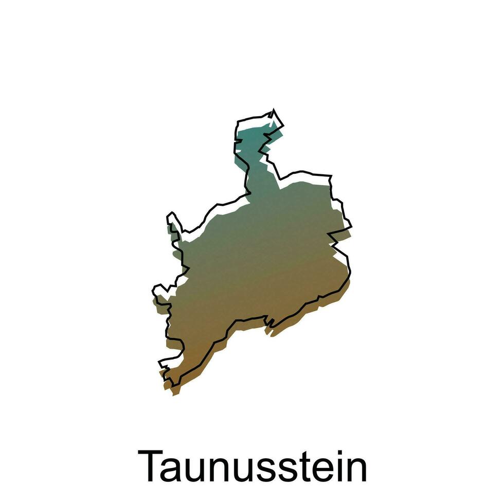 kaart van taunusstein illustratie ontwerp met zwart schets Aan wit achtergrond, ontwerp sjabloon geschikt voor uw bedrijf vector