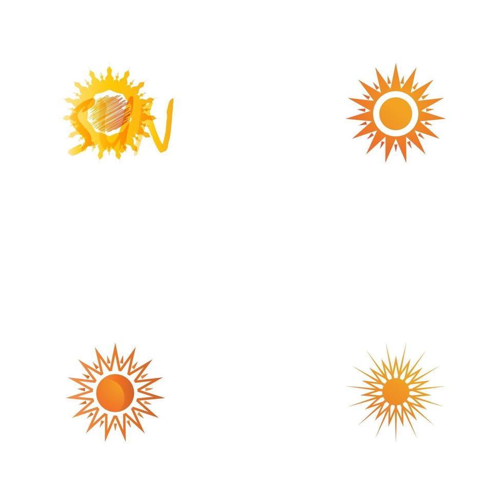 ondergaande zon vector illustratie pictogram logo sjabloonontwerp
