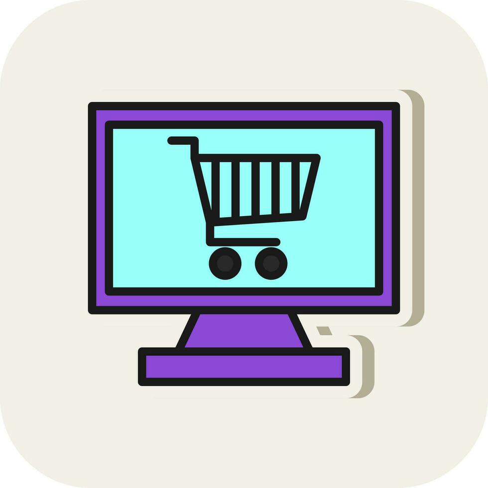 online boodschappen doen vector icoon ontwerp