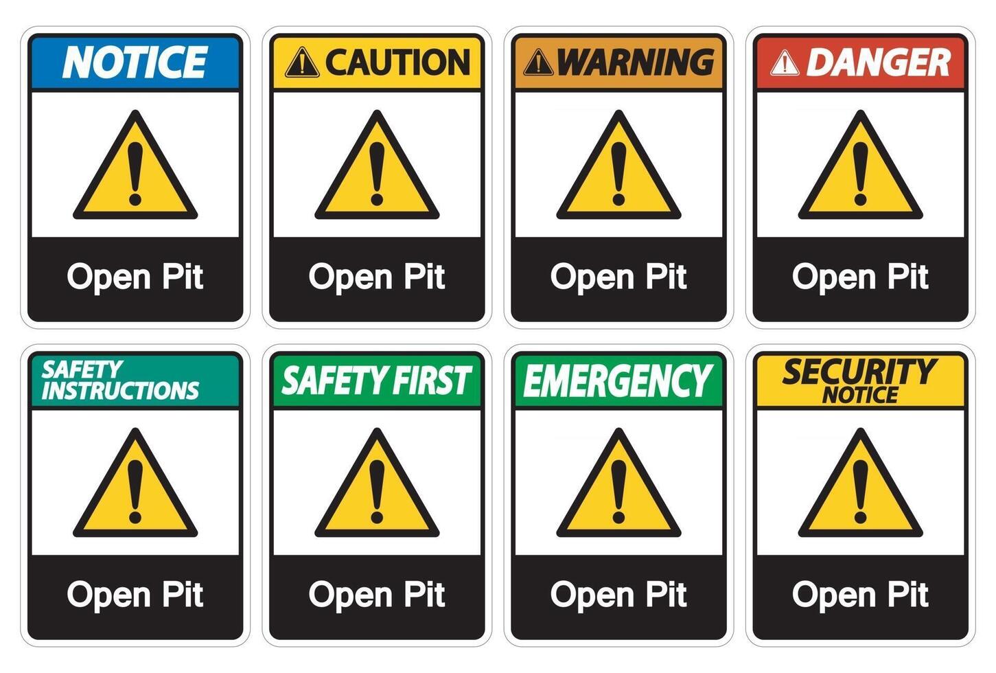 open pit teken isoleren op witte achtergrond, vector illustratie eps.10