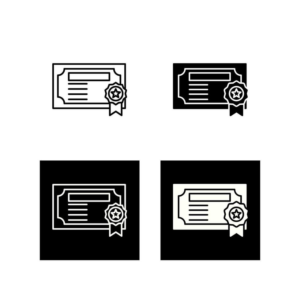 certificaat vector pictogram