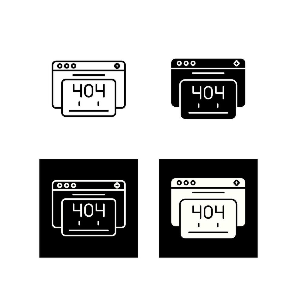 404-fout vectorpictogram vector