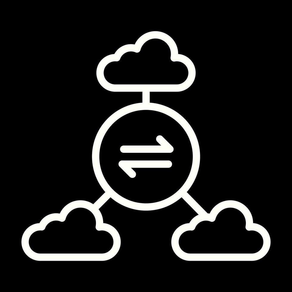 multi-cloud vector icoon