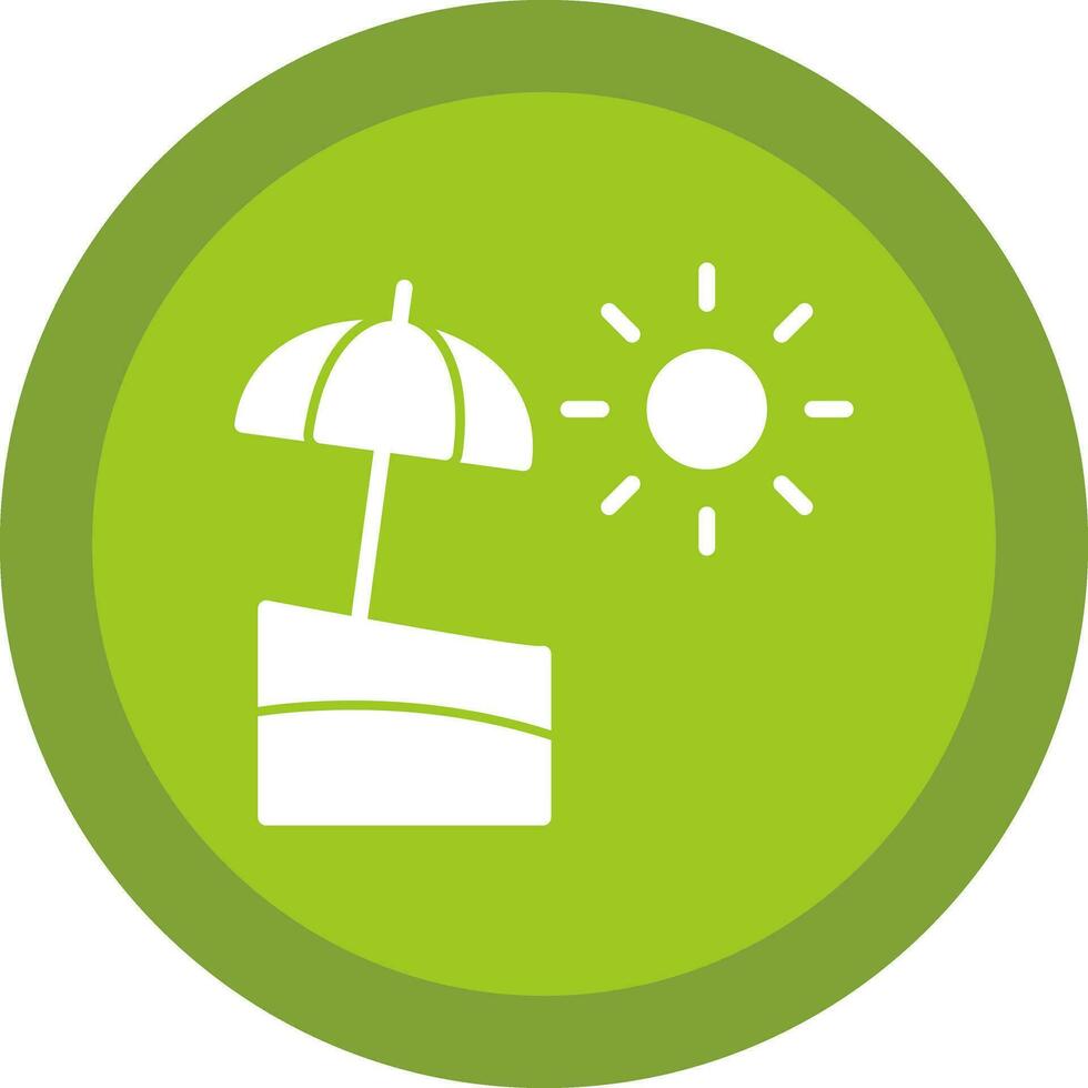 zon paraplu vector icoon ontwerp
