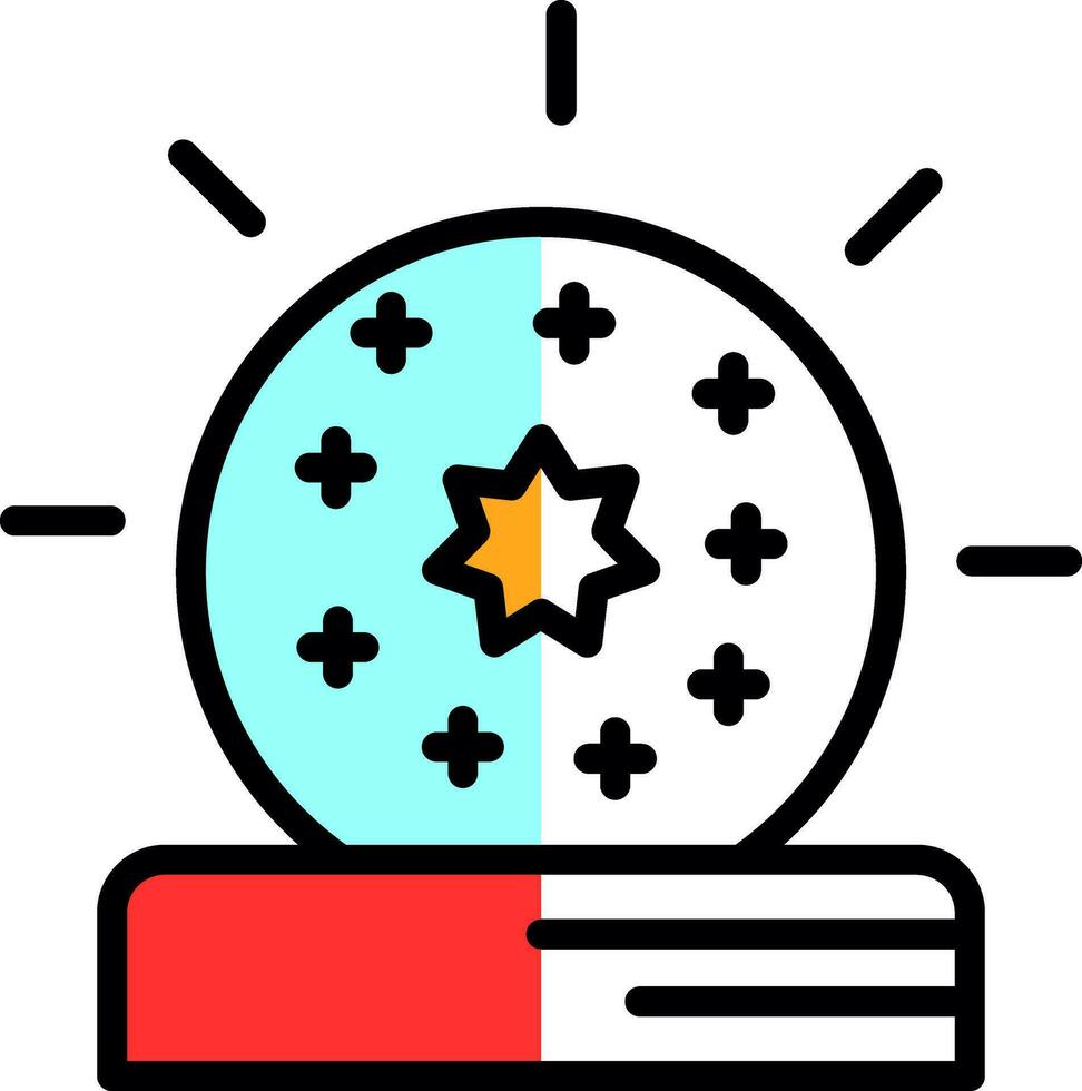kristal bal vector icoon ontwerp
