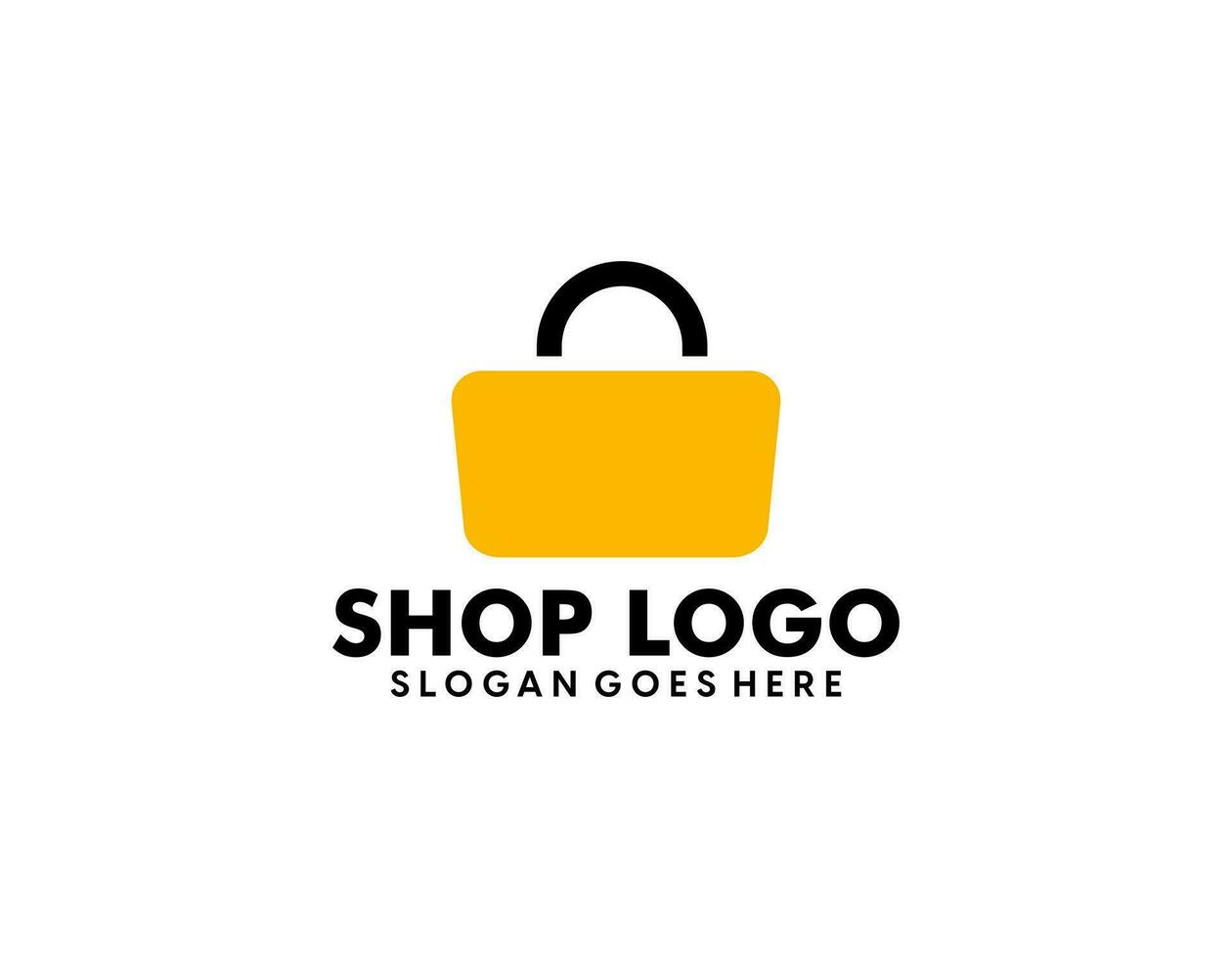 online boodschappen doen en e-commerce logo vector