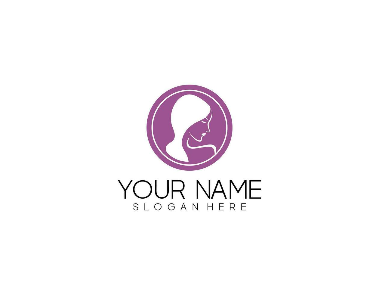 luxe vrouw haar- salon logo ontwerp vector