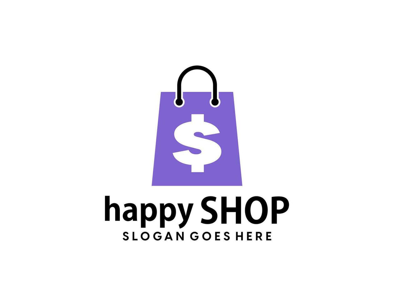 e-commerce winkel logo ontwerp vector sjabloon, kar zak glimlach logo symbool icoon sjabloon