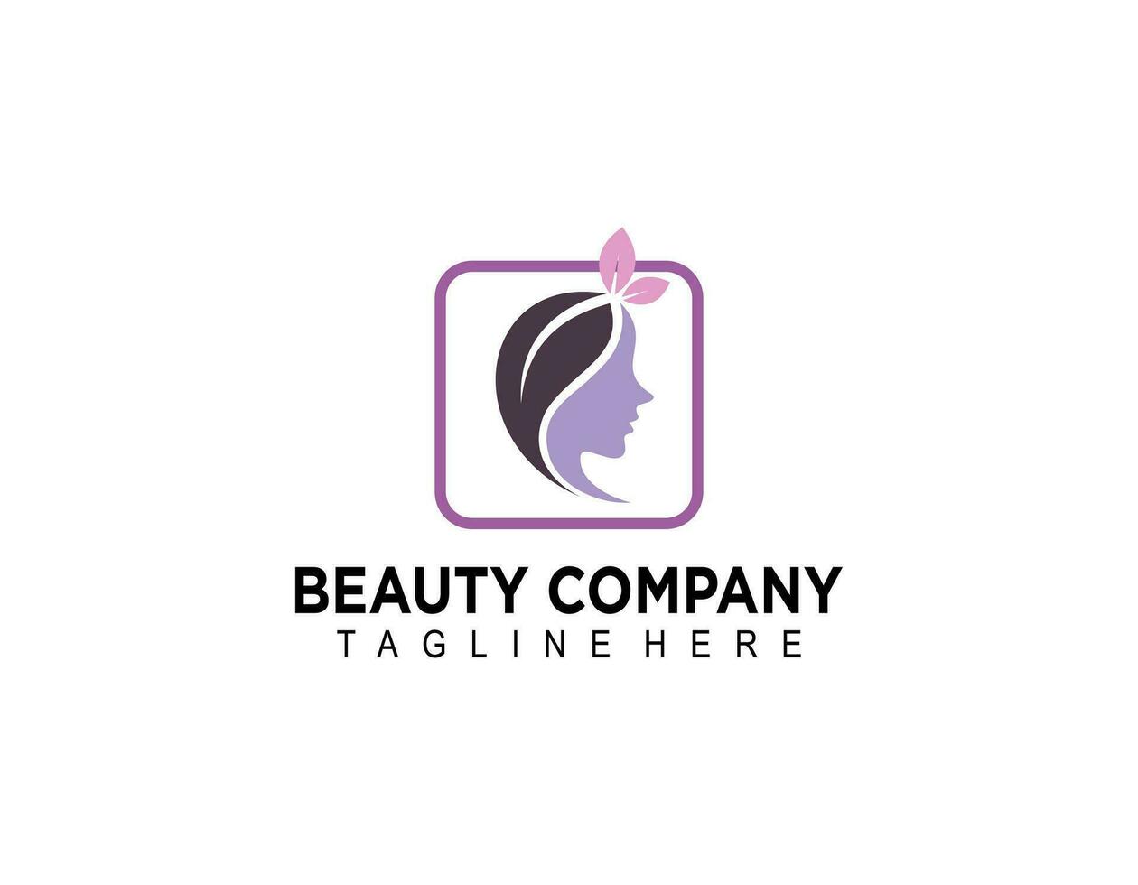 vrouw gezicht logo pictogram vector. vrouw gezicht logo ontwerp vectorillustratie, meisje silhouet voor cosmetica, beauty, salon, gezondheid en spa, mode thema's. vector