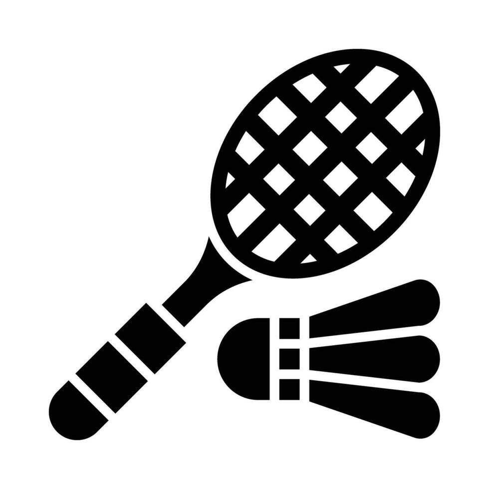 badminton vector glyph icoon voor persoonlijk en reclame gebruiken.