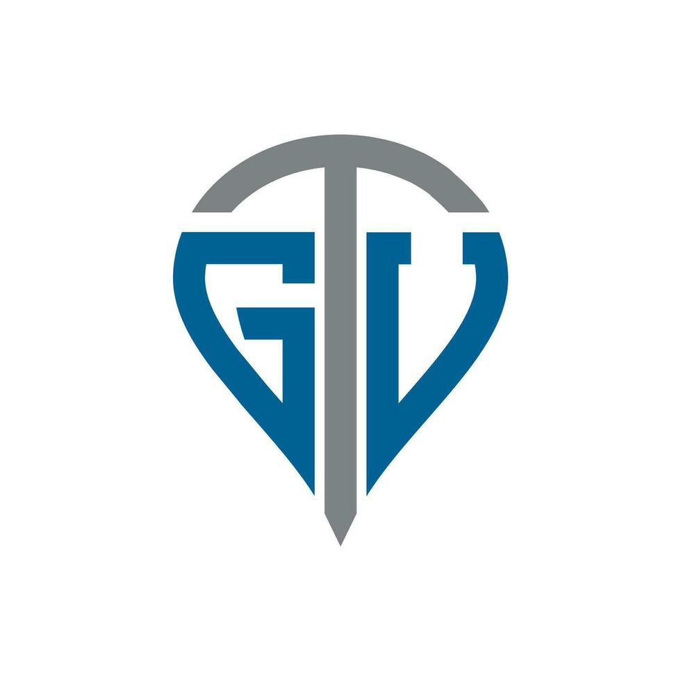 gtv brief logo. gtv creatief monogram initialen brief logo concept. gtv uniek modern vlak abstract vector brief logo ontwerp.