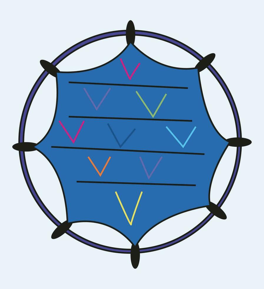 textiel ornamenten Indisch vector