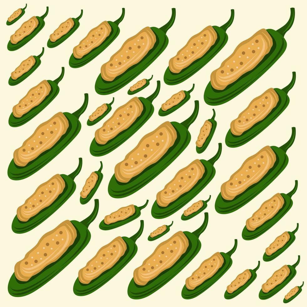 jalapeno poppers tussendoortje vector illustratie voor grafisch ontwerp en decoratief element