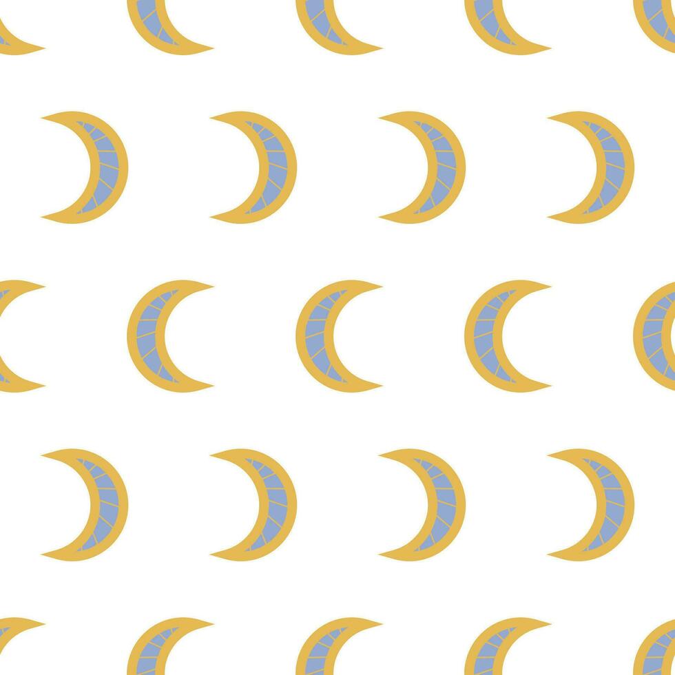 naadloos patroon met de maan vector