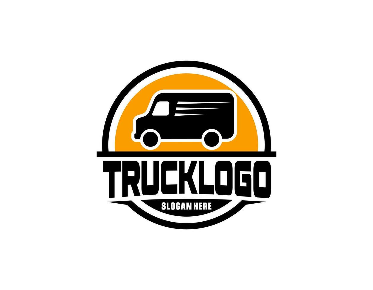 bedrijf logo logistiek vrachtauto ontwerp aanhangwagen vervoer, uitdrukken lading levering bedrijf sjabloon idee vector