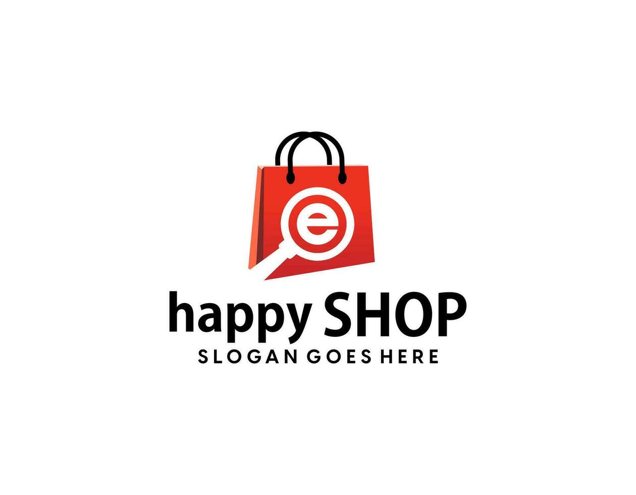 e-commerce winkel logo ontwerp vector sjabloon, kar zak glimlach logo symbool icoon sjabloon