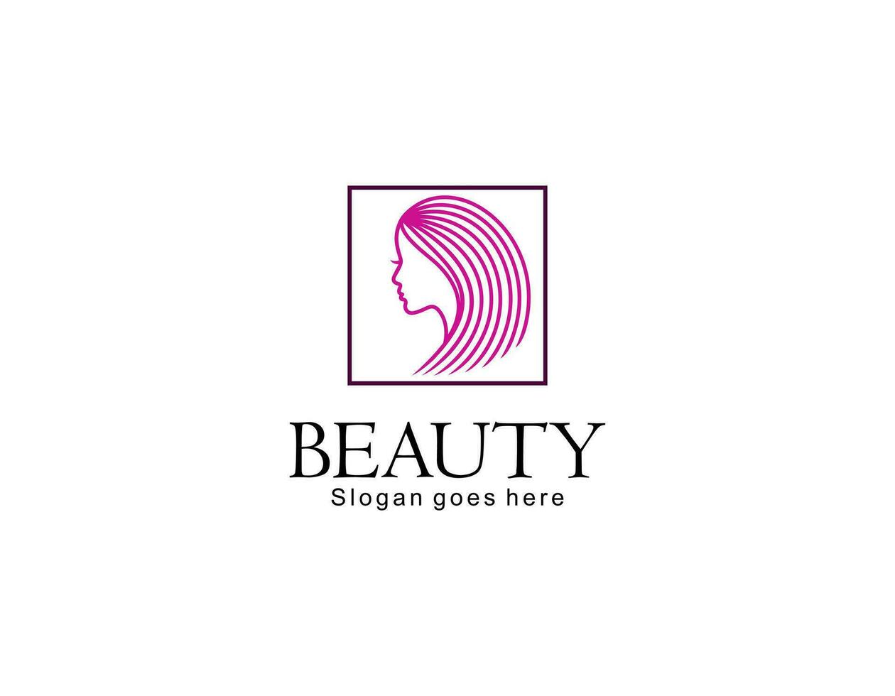 vrouw logo met modern schoonheid stijl, natuurlijk schoonheid premie vector