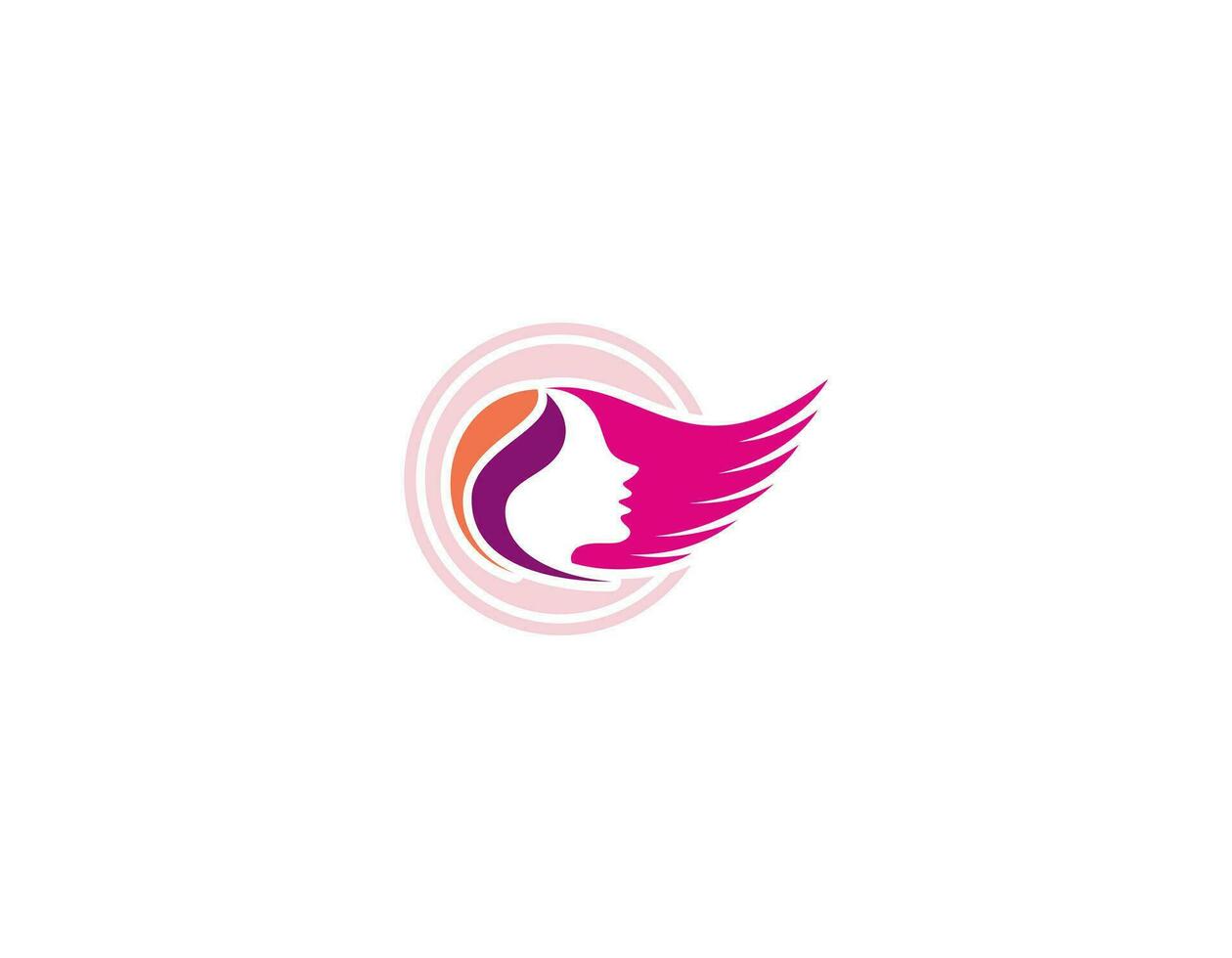 schoonheidslogo salon en haarbehandeling logo ontwerpsjabloon vector