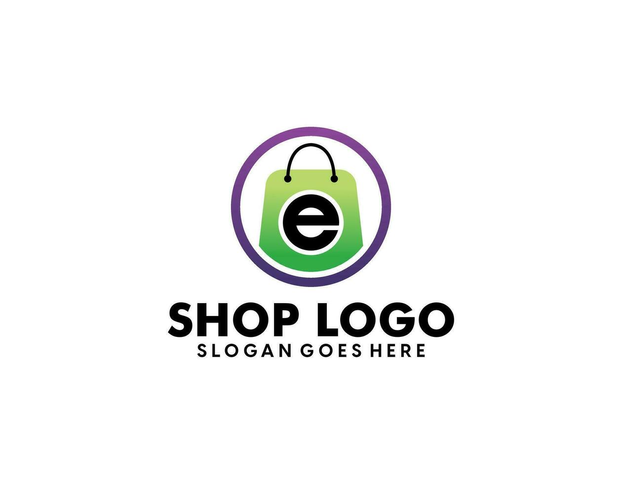 boodschappen doen en kleinhandel logo vector